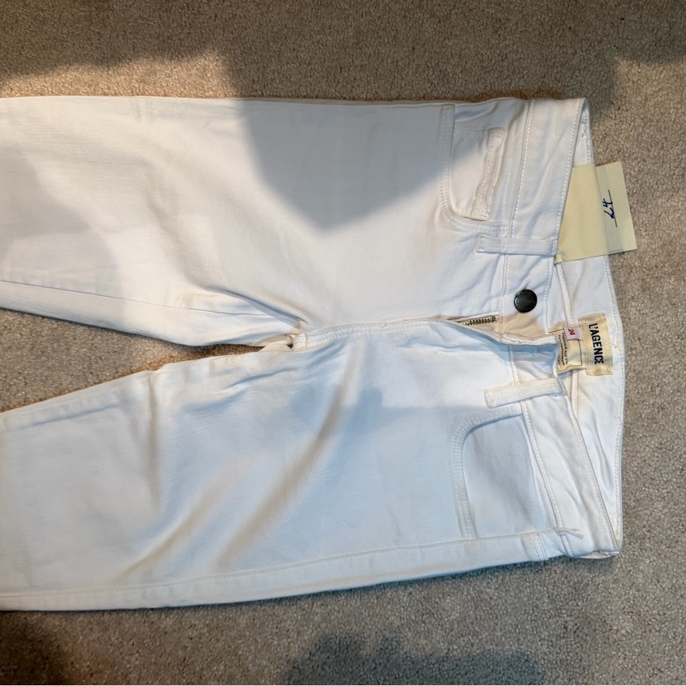 L’Agence White Skinny Jeans 24